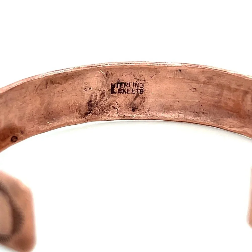 Signed Sterling Skeets Cuff‎